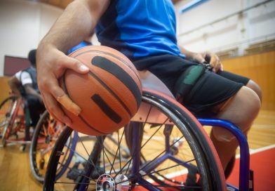 Basketballer im Rollstuhl